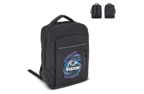 Zaino per laptop PU Osaka 30 x 14 x 42 cm 15 L Nero - personalizzabile con logo