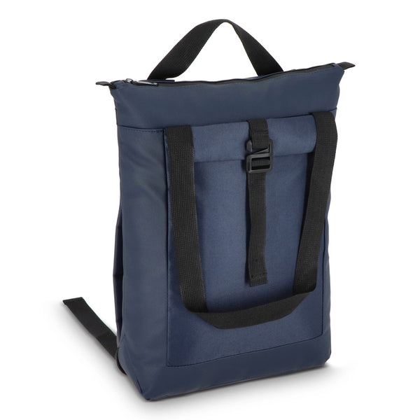 Zaino per laptop rPET 600D Navi 36 x 40 x 10 cm blu navy - personalizzabile con logo