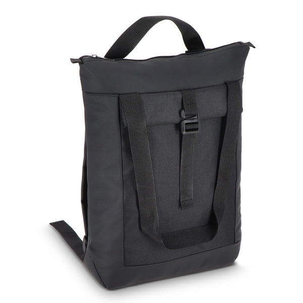 Zaino per laptop rPET 600D Navi 36 x 40 x 10 cm Nero - personalizzabile con logo