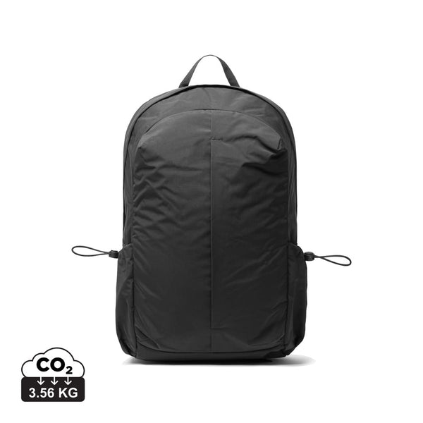 Zaino port PC 15,6" KENTO URBAN in nylon riciclato RCS nero - personalizzabile con logo