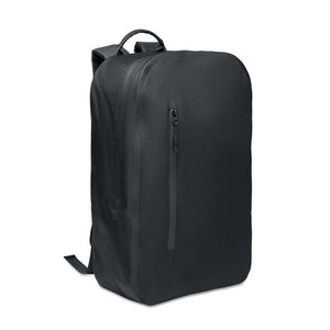 Zaino porta computer 300D RPET Nero - personalizzabile con logo