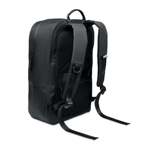 Zaino porta computer 300D RPET Nero - personalizzabile con logo