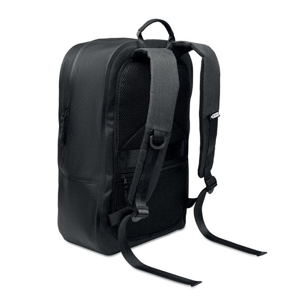 Zaino porta computer 300D RPET Nero - personalizzabile con logo