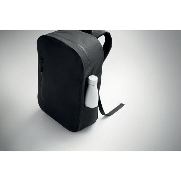 Zaino porta computer 300D RPET Nero - personalizzabile con logo