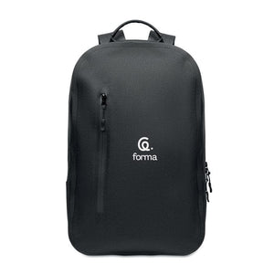 Zaino porta computer 300D RPET Nero - personalizzabile con logo