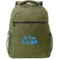 Zaino porta laptop da 15 verde - personalizzabile con logo
