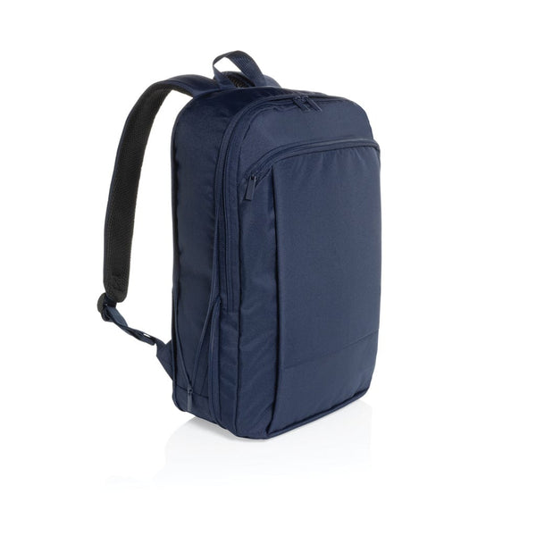 Zaino porta PC 15,6" espandibile Flexpack in rPET Aware™ blu navy - personalizzabile con logo
