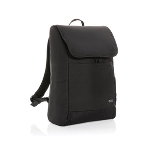 Zaino porta PC 15" cerniera allover Swiss Peak Fern AWARE™ nero - personalizzabile con logo