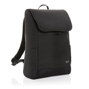 Zaino porta PC 15" cerniera allover Swiss Peak Fern AWARE™ nero - personalizzabile con logo