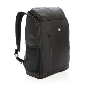 Zaino porta PC 15" easy access Swiss Peak AWARE™ nero - personalizzabile con logo