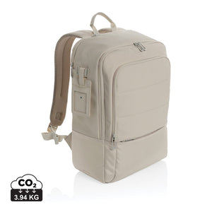 Zaino porta PC da 15,6" Armond in RPET AWARE™ beige - personalizzabile con logo