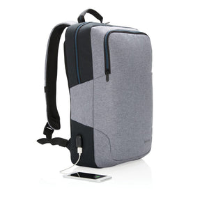 Zaino porta PC da 15” Arata grigio - personalizzabile con logo