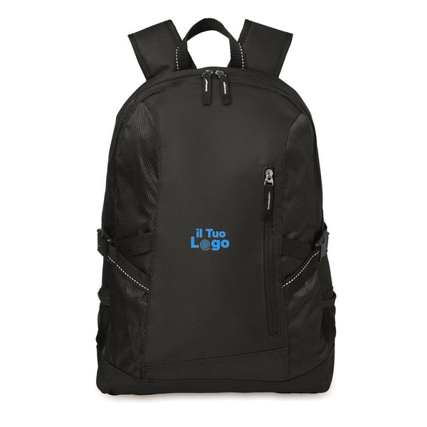 Zaino porta PC da 15" Nero - personalizzabile con logo