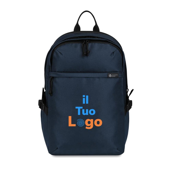 Zaino porta PC da 15" Renew in rPET AWARE™ blu navy - personalizzabile con logo