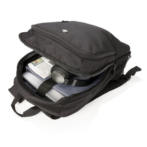 Zaino porta PC da 17” Swiss Peak nero - personalizzabile con logo