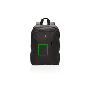 Zaino porta PC da 17” Swiss Peak nero - personalizzabile con logo