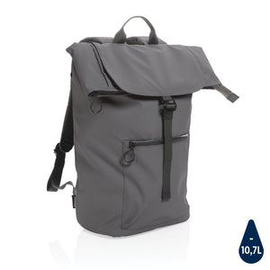 Zaino porta PC idrorepellente Impact AWARE™ RPET grigio scuro - personalizzabile con logo