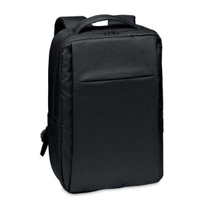 Zaino porta pc in RPET 29x12x41 cm Nero - personalizzabile con logo