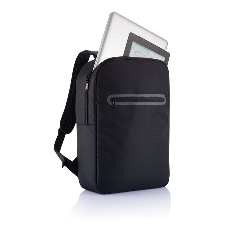 Zaino porta PC London senza PVC nero - personalizzabile con logo