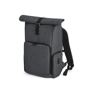 Zaino Q-Tech Charge Roll-Top grigio - personalizzabile con logo
