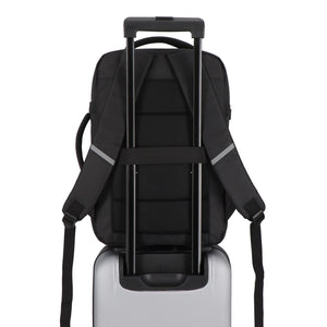 Zaino R-PET 600D per la notte 22L Nero - personalizzabile con logo