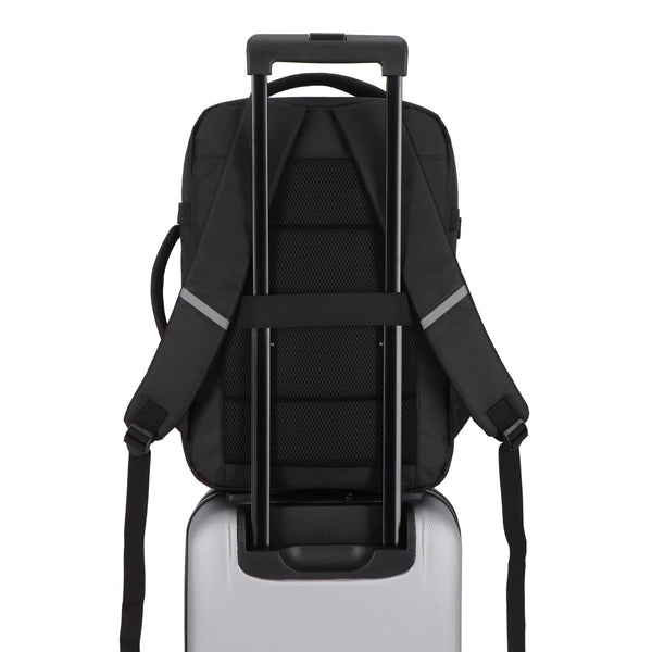 Zaino R-PET 600D per la notte 22L Nero - personalizzabile con logo