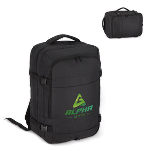 Zaino R-PET 600D per la notte 22L Nero - personalizzabile con logo