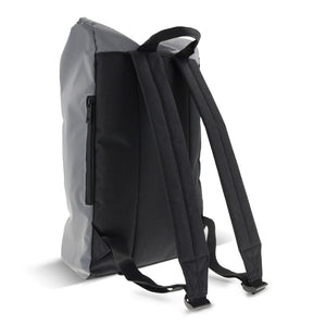 Zaino roll top riflettente 26x13x50cm Grigio - personalizzabile con logo