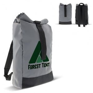 Zaino roll top riflettente 26x13x50cm Grigio - personalizzabile con logo