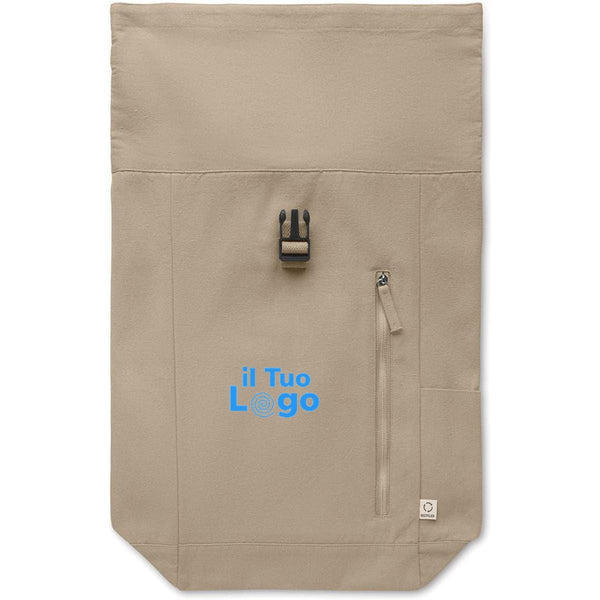 Zaino rolltop 390 gr eco - personalizzabile con logo