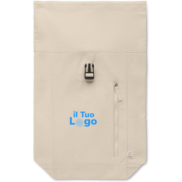 Zaino rolltop 390 gr eco - personalizzabile con logo