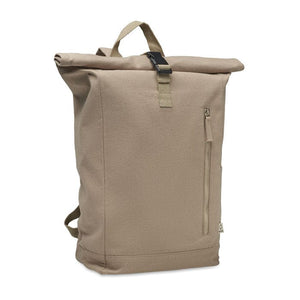 Zaino rolltop 390 gr kaki - personalizzabile con logo