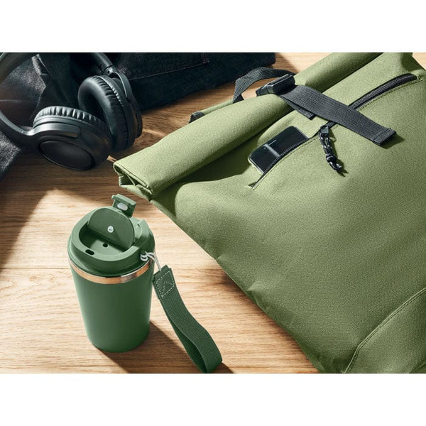 Zaino rolltop in poliestere - personalizzabile con logo