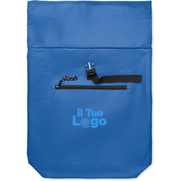 Zaino rolltop in poliestere - personalizzabile con logo