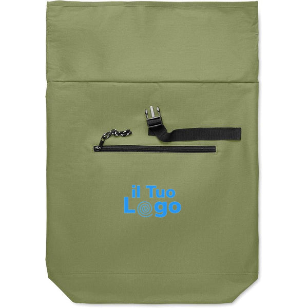 Zaino rolltop in poliestere - personalizzabile con logo