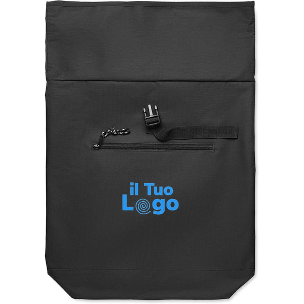 Zaino rolltop in poliestere - personalizzabile con logo
