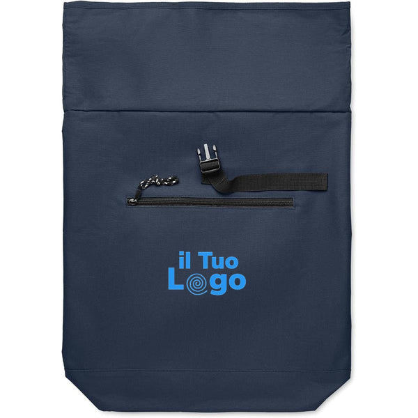 Zaino rolltop in poliestere - personalizzabile con logo