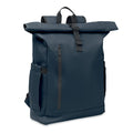 Zaino Rolltop per laptop 600D Blu - personalizzabile con logo