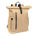 Zaino Rolltop per laptop 600D kaki - personalizzabile con logo