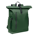 Zaino Rolltop per laptop 600D verde - personalizzabile con logo