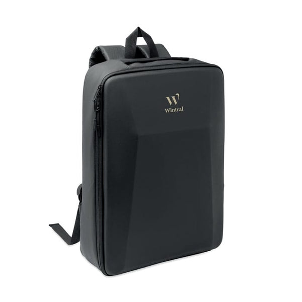 Zaino RPET rigido da 15" Nero - personalizzabile con logo