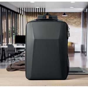 Zaino RPET rigido da 15" Nero - personalizzabile con logo