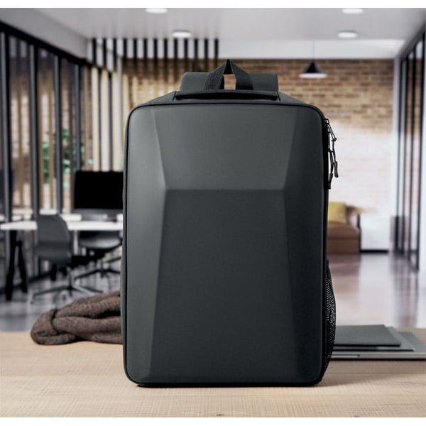 Zaino RPET rigido da 15" Nero - personalizzabile con logo