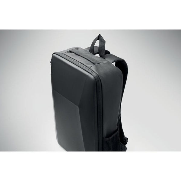 Zaino RPET rigido da 15" Nero - personalizzabile con logo