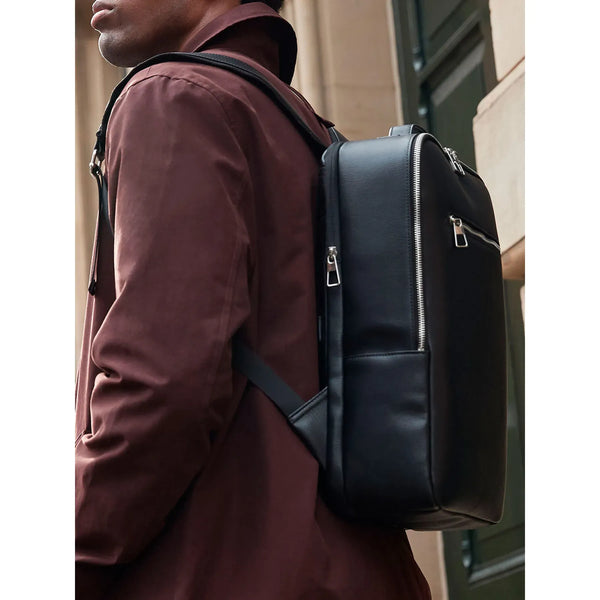 Zaino Tailored Luxe nero - personalizzabile con logo