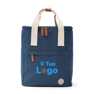 Zaino termico da escursione in RPET VINGA Sortino blu - personalizzabile con logo