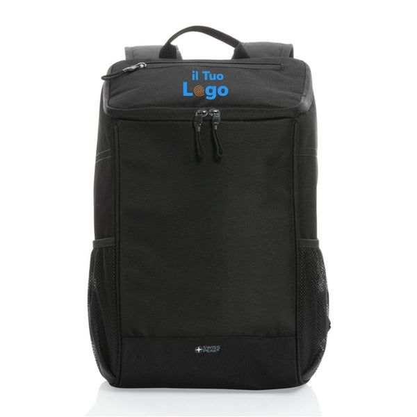Zaino termico deluxe 1200D Swiss Peak AWARE™ nero - personalizzabile con logo