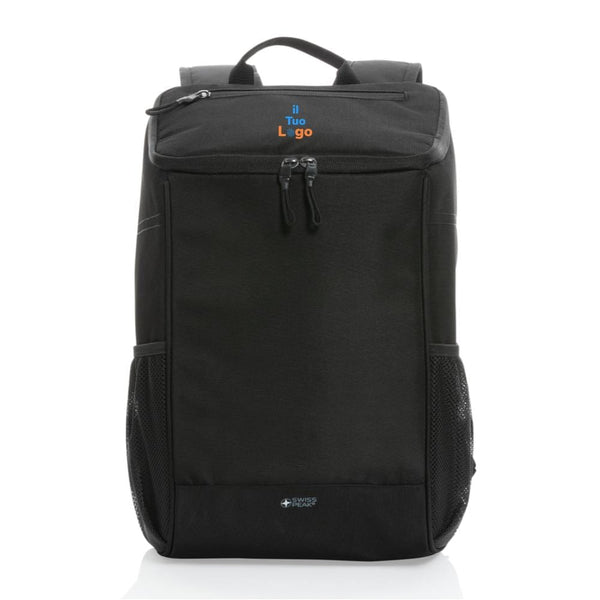 Zaino termico deluxe 1200D Swiss Peak AWARE™ nero - personalizzabile con logo