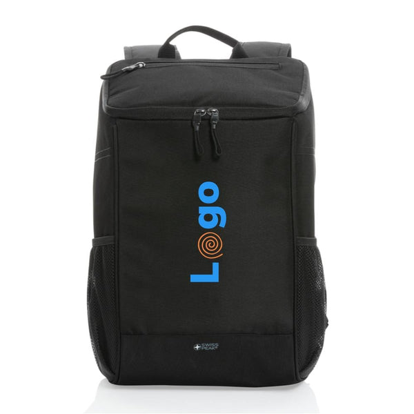 Zaino termico deluxe 1200D Swiss Peak AWARE™ nero - personalizzabile con logo