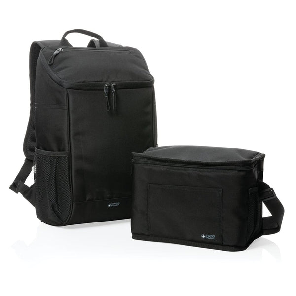 Zaino termico deluxe 1200D Swiss Peak AWARE™ nero - personalizzabile con logo